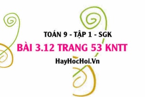 Bài 3.12 trang 53 Toán 9 tập 1 Kết nối tri thức